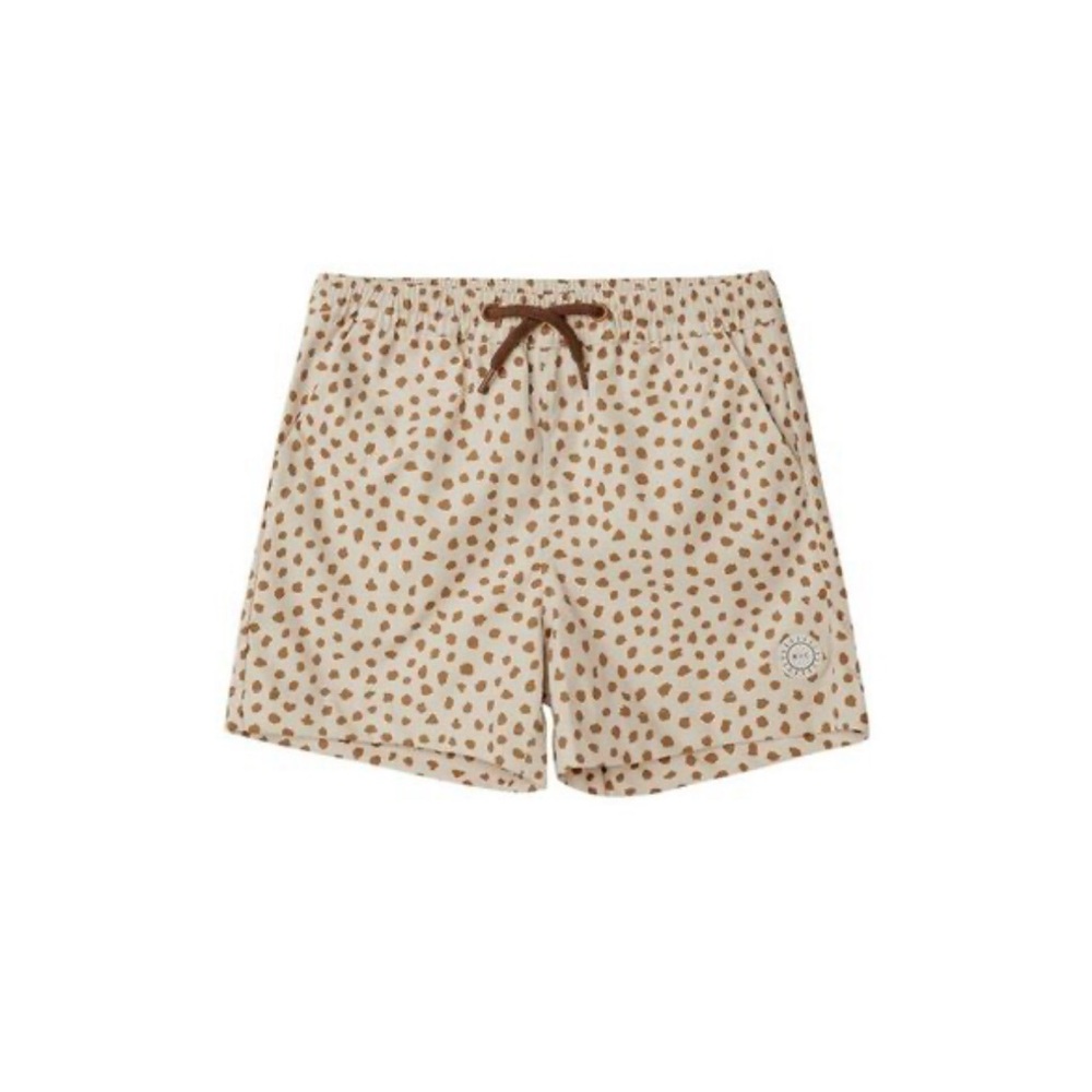 Rylee + Cru 12-18 month Swim Trunks- natural spots print